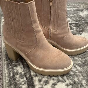Altar'd State Beige Heeled Boots